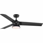 Achieve a sleek, modern look with the Edwidge Collection 3-Blade Black 52-Inch DC Motor LED Contemporary Ceiling Fan. The non-metallic, rust-proof housing canopy is coated in a classic black finish complemented by matte black blades. Blades are crafted from a strong, all-weathered ABS material to prevent warping.