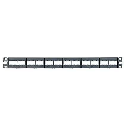 Patch Panel, 24 Port, Modular, Black    