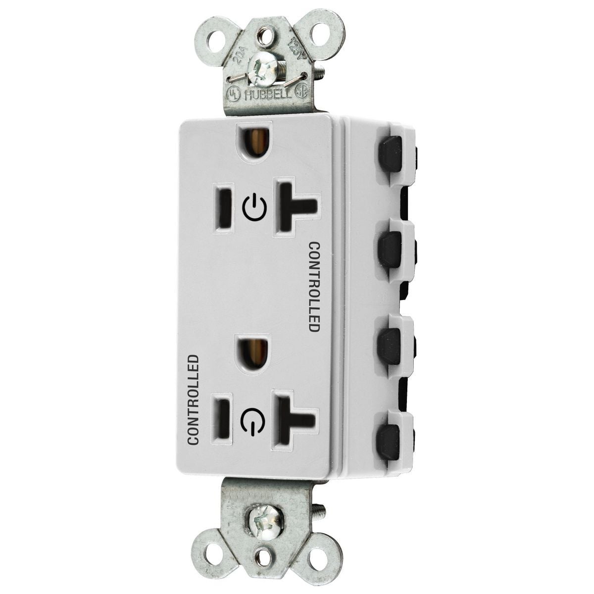 Straight Blade Devices, Receptacles, Style Line Decorator Duplex, SNAPConnect, Controlled, 20A 125V, 2-Pole 3-Wire Grounding, Nylon, White