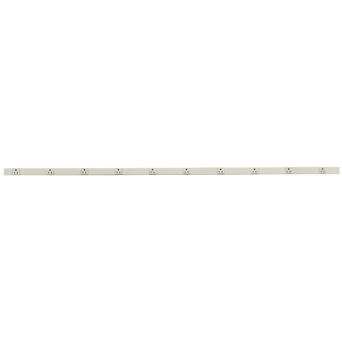 Metal PlugTrak, 15A 1 Circuit, 10 Receptacle, 6' Length, Ivory