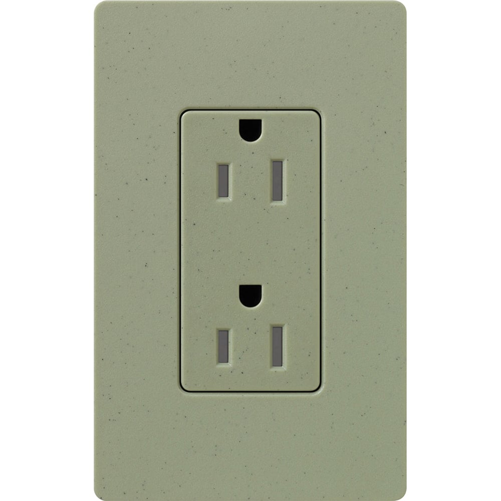 Claro, Satin, Tamper-resistant receptacle, 125V/15A in greenbriar