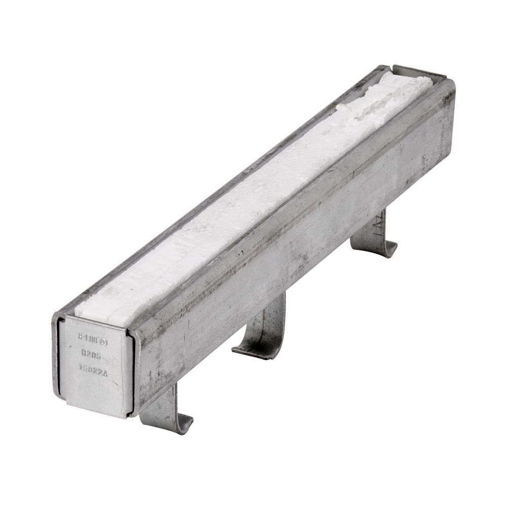 Eaton B-Line series continuous concrete insert for B22 channel, 3.1" H x 120" L x 1.6" W, Steel, 3000 Lbs load cap, Pre-galvanized, 12 gauge