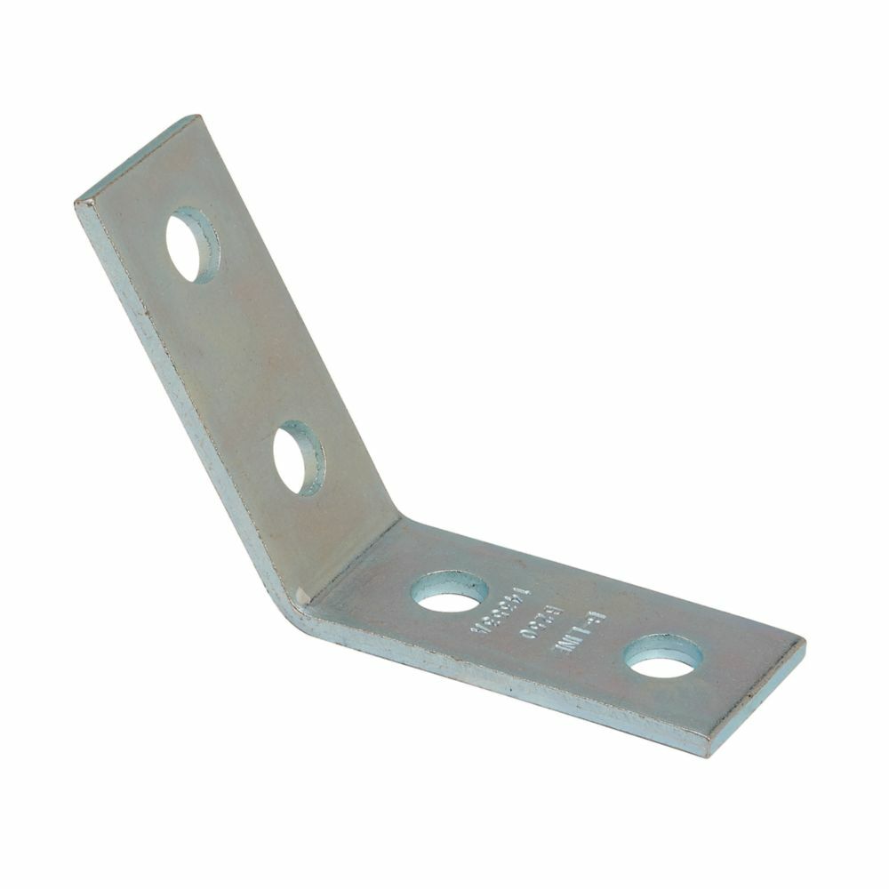 Eaton B-Line series open angle, 3.32" H x 5.35" L x 1.62" W, Steel, Electro-plated, 1/4" Gauge