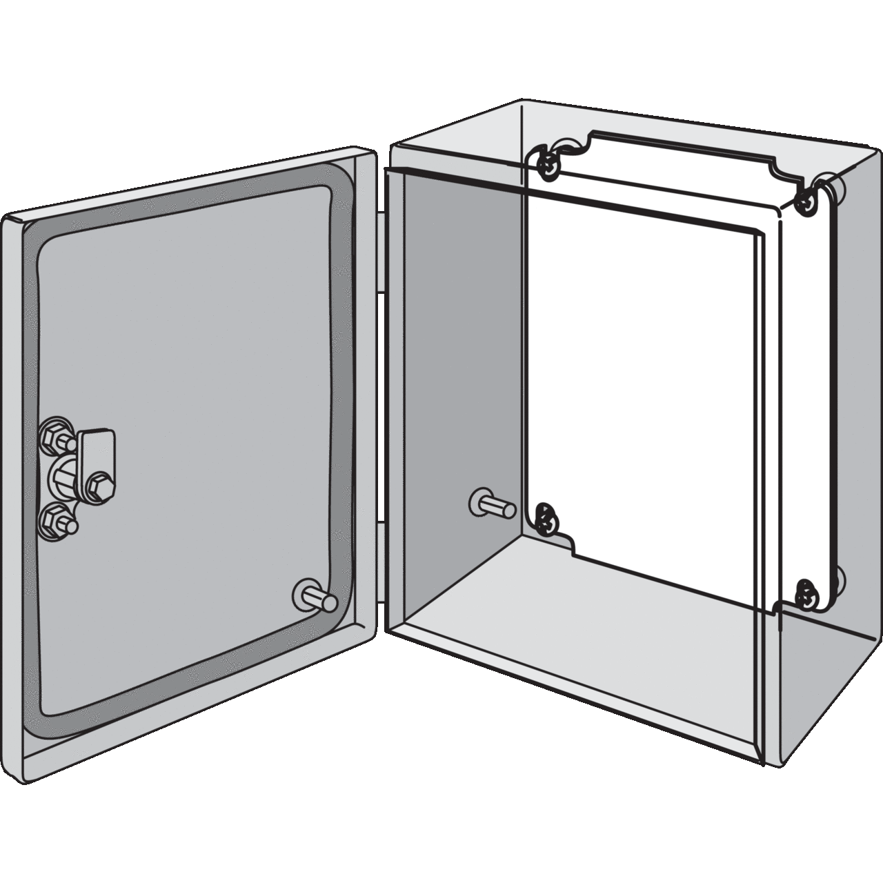 Panel for InLine and GL66 Enclosures, fits 150x150mm, White, Mild Steel