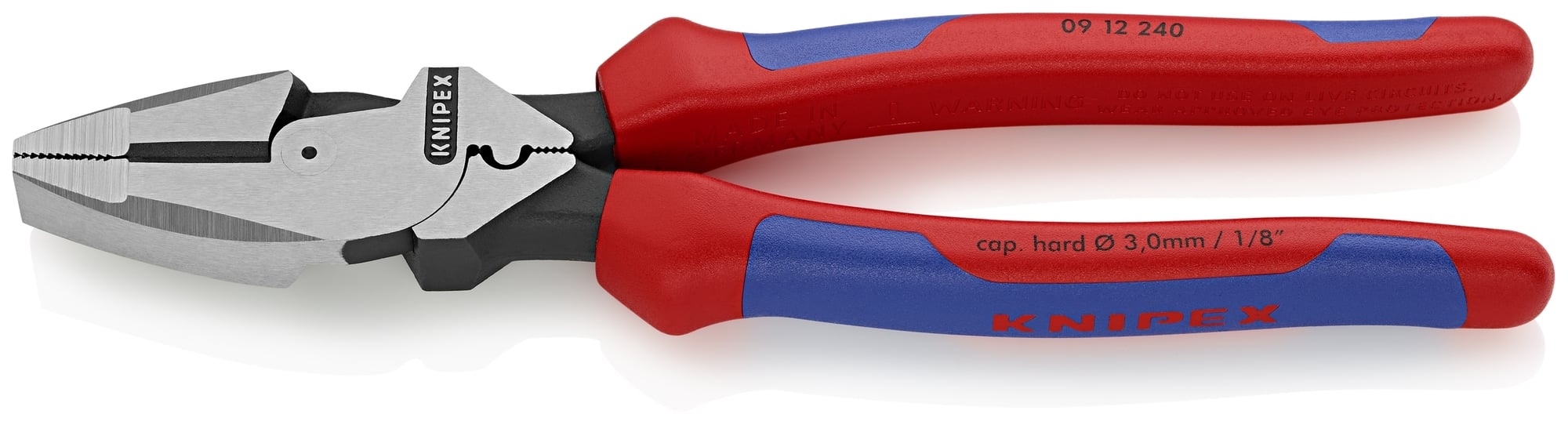 High Leverage Lineman's Pliers New England with Fish Tape Puller & Crimper, 9 1/2 in., Multi-Component, Bulk
