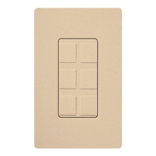 Claro 6-Port Frame, Satin, field customizable in desert stone