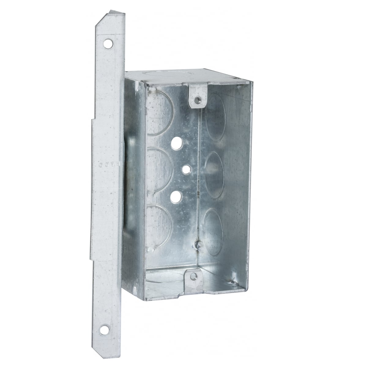 4 In. x 2 In. Handy Bx. 2-1/8 In. Dp. Welded w/Conduit KO's A Brkt5/8In. Setback