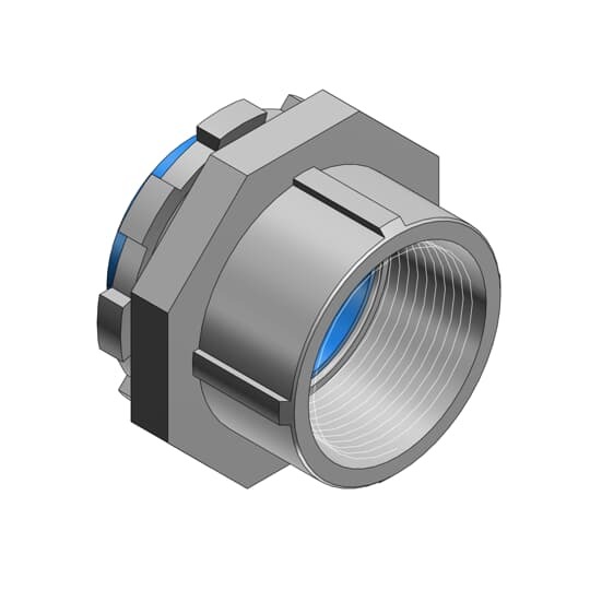 1-1/2 Inch Hub Connector, Aluminum, for Use with Rigid/IMC Conduit