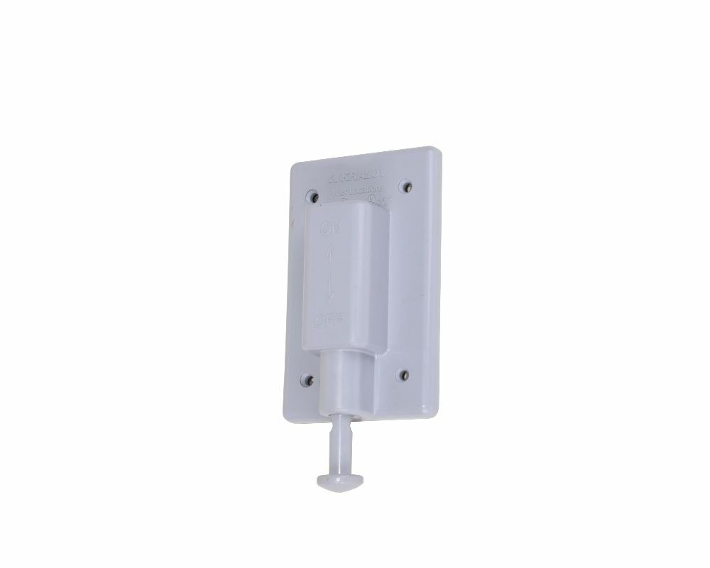 VPT 15/10 PVC WP SING. GANG COV. PLUNGER STYLE SWITCH KRALOY