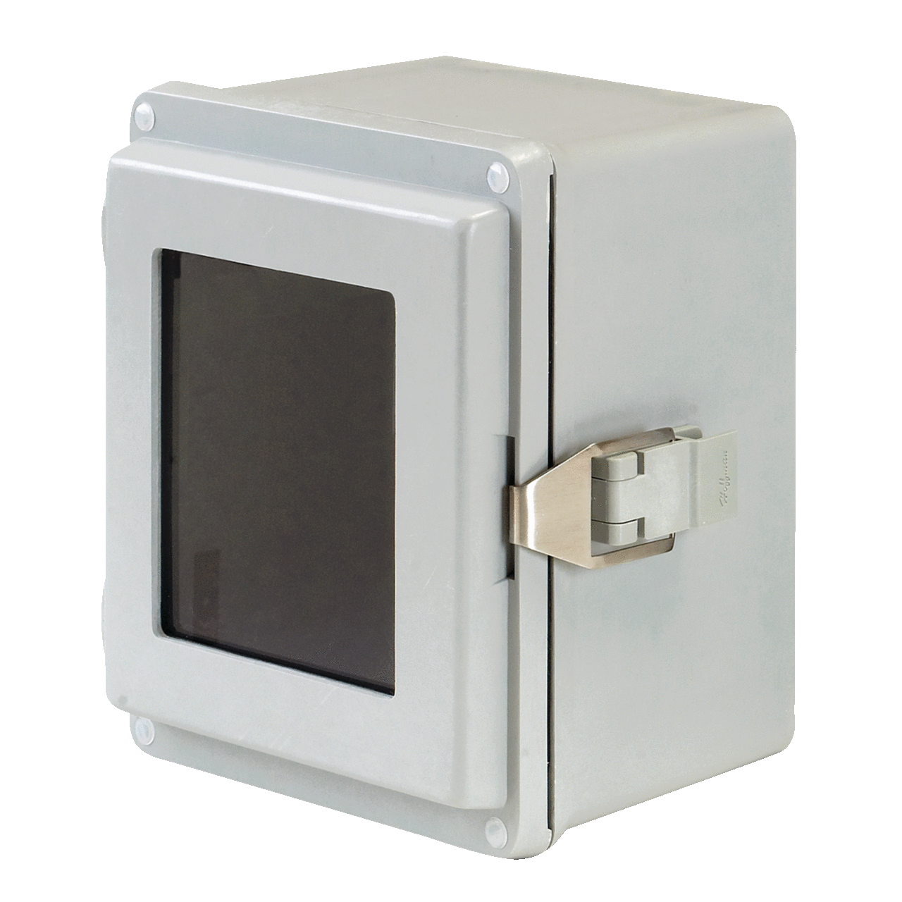 Hinge Window Cover Quick-Release Latch Type 4X, 7.50x6.00x5.20, Gray, Fiberglass
