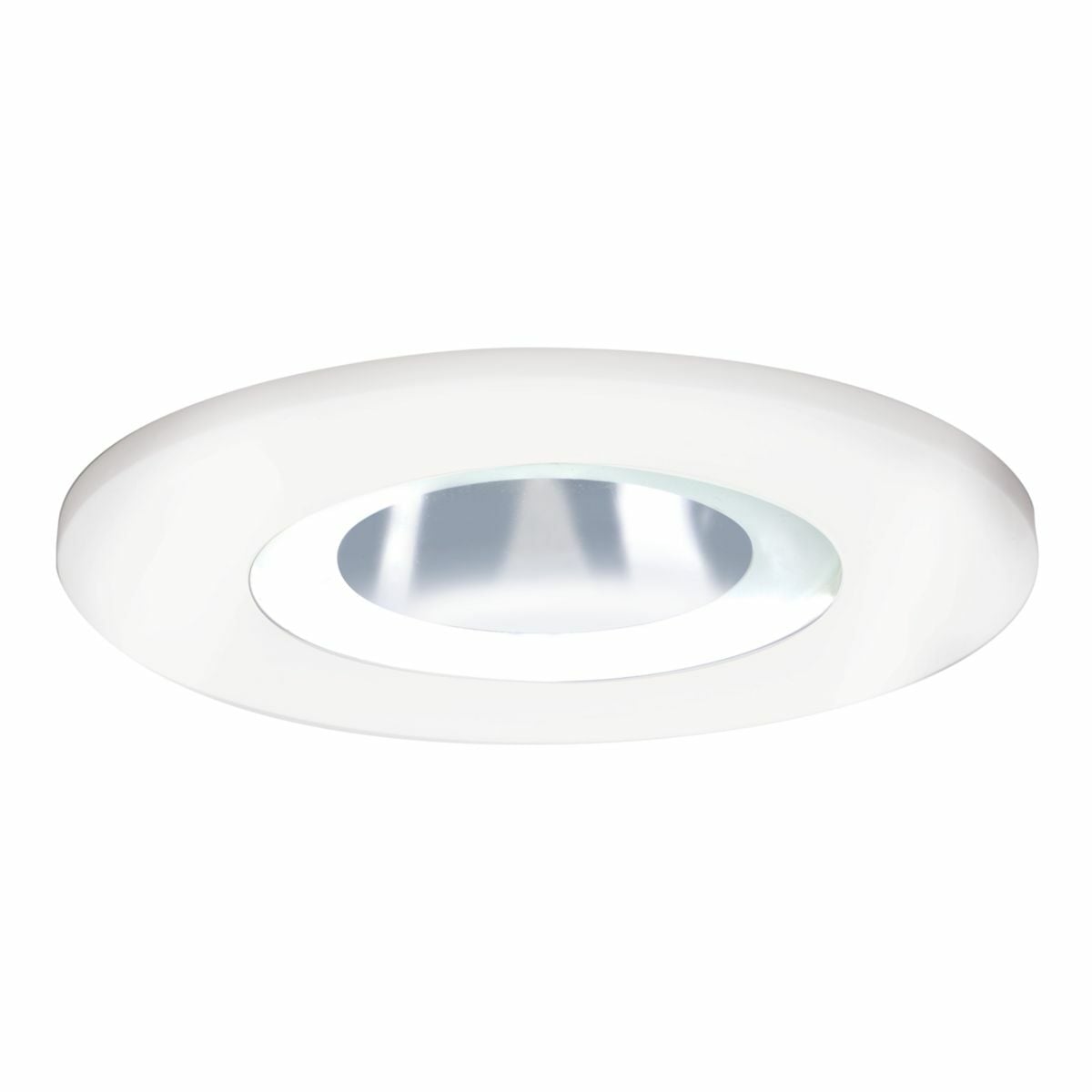 3" Trim Shower Light White Plastic Trim with Frosted Glass Lens