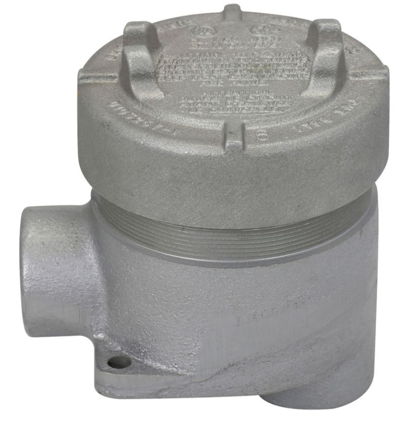 EAJB36 Condulet Type B Dust-Ignitionproof Explosionproof Round Raintight Conduit Outlet Box With Cover, 1 in, 3-3/16 in Cover Opening, 20.5 cu-in Capacity, Electro-Galvanized