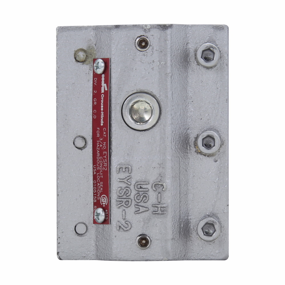 Eaton Crouse-Hinds series EYSR retrofit sealing fitting, Feraloy iron alloy, 2"