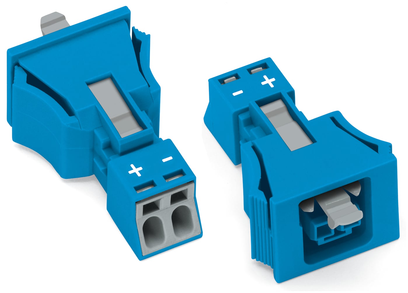 Snap-in socket; 2-pole; Cod. I; 1,50 mm; blue