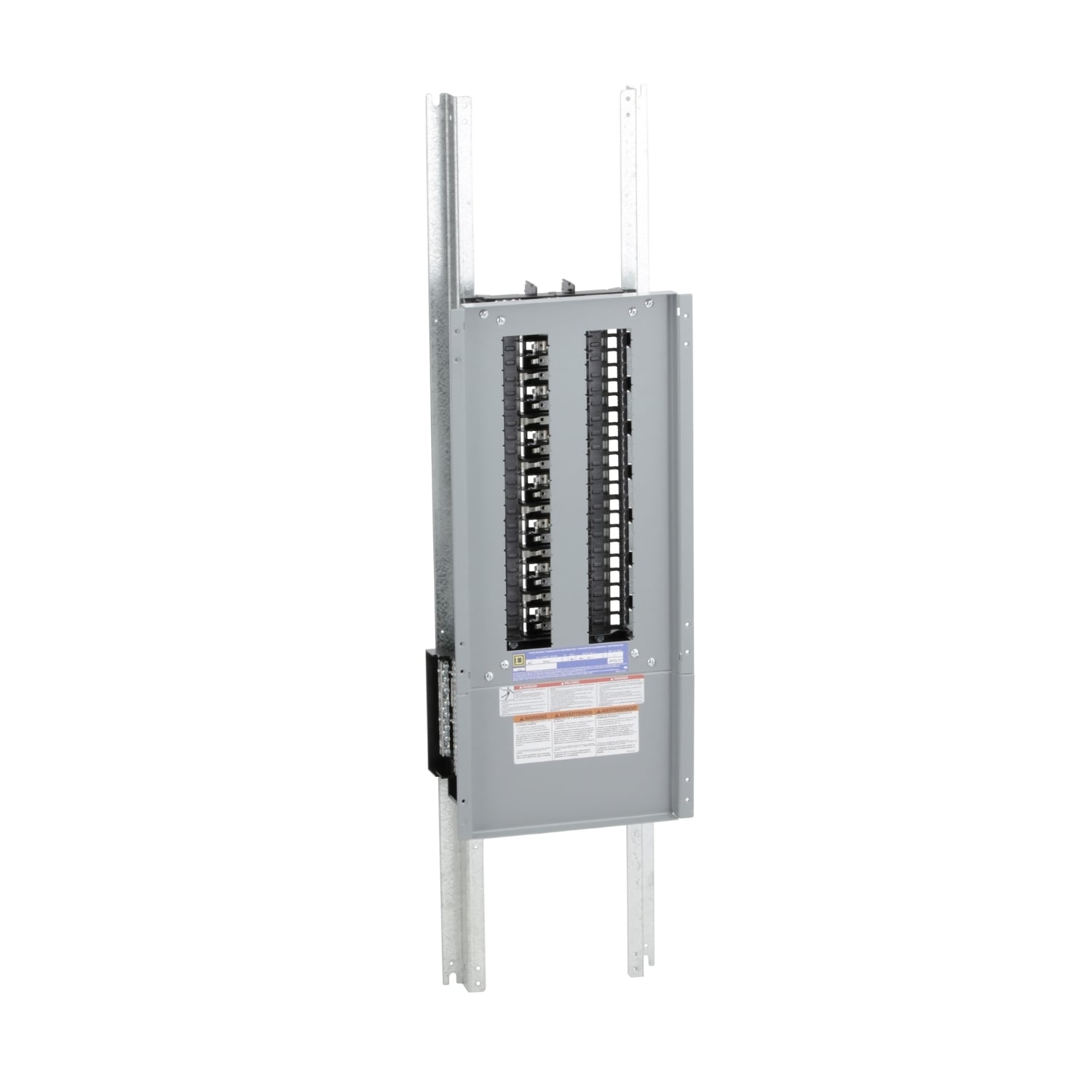 Panelboard interior, NQ, main lugs, 400A, Al bus, 42 pole spaces, 3 phase, 4 wire, 240VAC, 48VDC