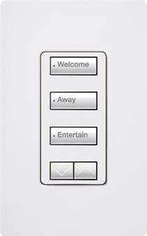 Lutron RadioRA 2 seeTouch Wall Mount Designer Keypad, 3 Button with Raise/Lower  - Taupe