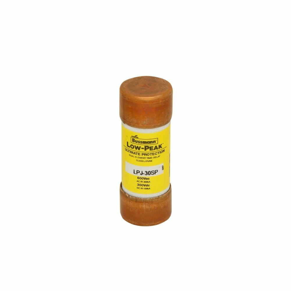 Eaton Bussmann series LPJ fuse, Low-peak fuse, 1.8 A, Dual, Class J, Non-indicating, Ferrule end x ferrule end, Time delay,Current-limiting, 10 sec at 500%, 100 kAIC Vdc,300 kAIC at 600 V, Standard, 600 V, 300 Vdc