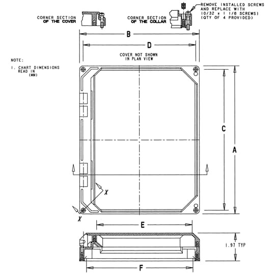 Polycarbonate hinged window kit, 10 inch by 8 inch