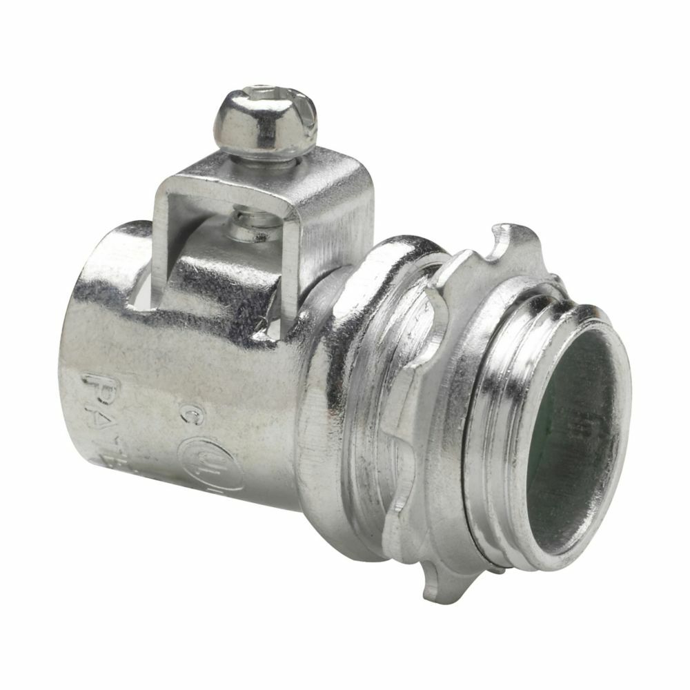 Eaton Crouse-Hinds series ACB connector, 1.765-2.450" cable opening, AC/MC and FMC, Straight, Steel, 2"