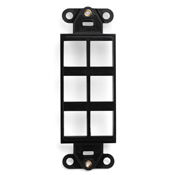 QuickPort Decora Insert, 6-Port, Black