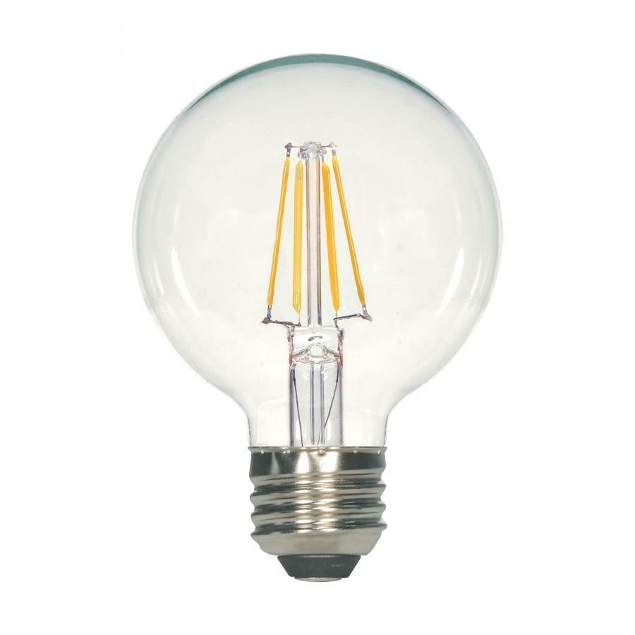 Light Bulb - 4.5 Watt G25 LED - Clear - Medium Base - 3000K - 550 Lumens - 120 Volts
