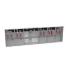 U1255-X-HSP 4 Term, Ringless, Large Closing Plate, 5 Position, Stainless Steel, Hasp