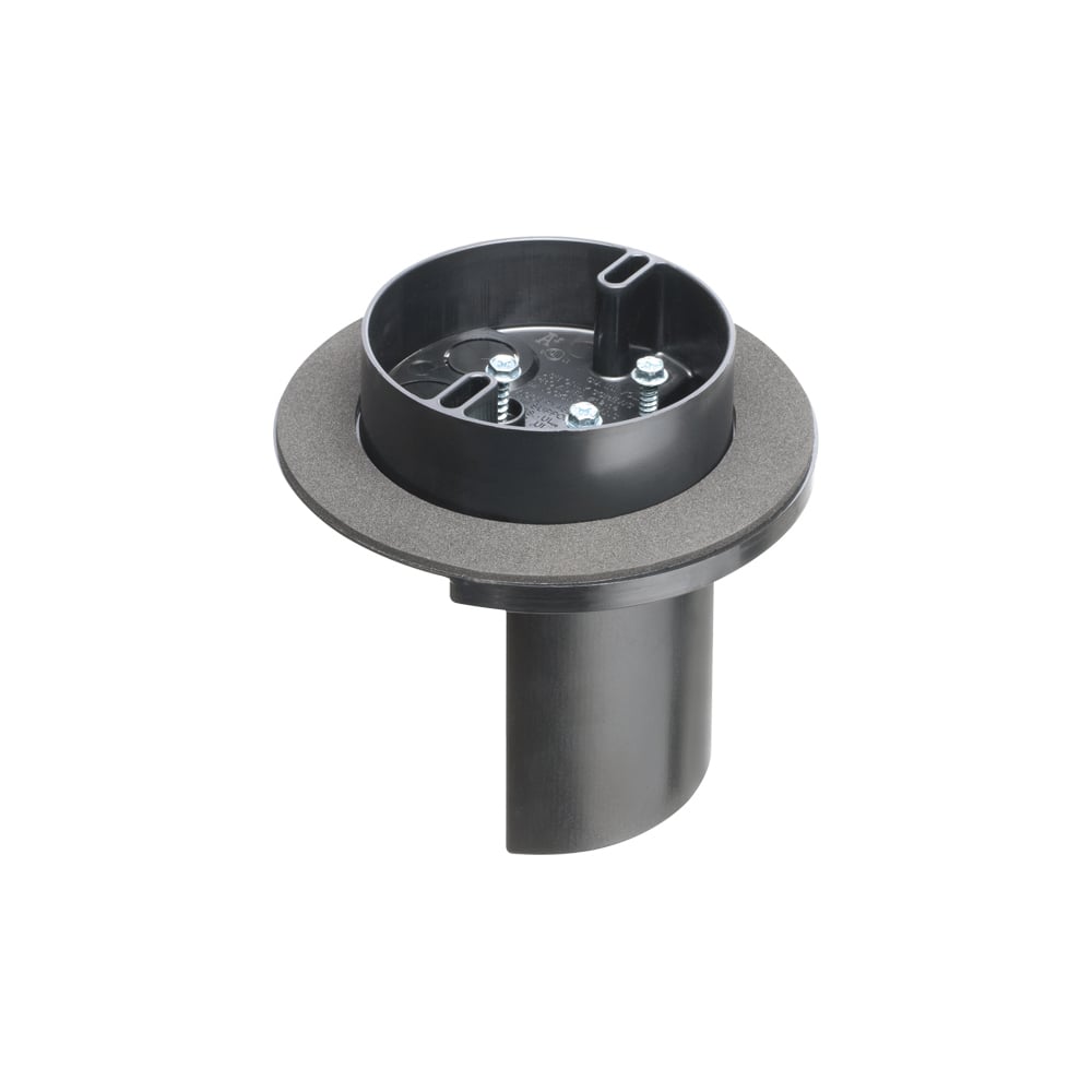 L-shaped fan and fixture vapor box. 70lb fan, 200lb fixture rated for double drywall. 28.5 cu. in. 2 Hour Fire Rating. Flange forms a protective barrier against air infiltration.