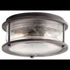 Add a little bit of colonial Charm to your outdoor lighting with this 2 light outdoor ceiling light from the Ashland Bay Collection. The traditional design is enhanced by a weathered zinc finish and clear glass. Use with old-fashioned Edison-styled bulbs for time-honored appeal.
