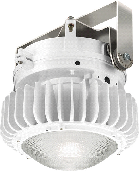 Petrolux PXHH LED Round High Bay, 12000 Lumens, Wide Glass Lens, 277 V, 50/60 Hz, 4000 K, 80 CRI, Pendant Mount, White