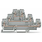 Component terminal block; triple-deck; with diode 1N4007; anode, right side; for DIN-rail 35 x 15 and 35 x 7.5; 2.5 mm; CAGE CLAMP; 2,50 mm; gray