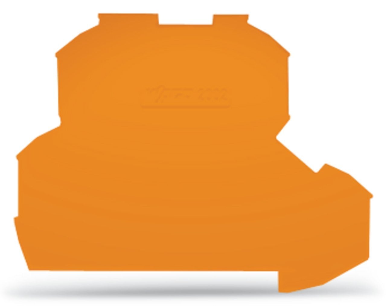 End and intermediate plate; 0.8 mm thick; orange