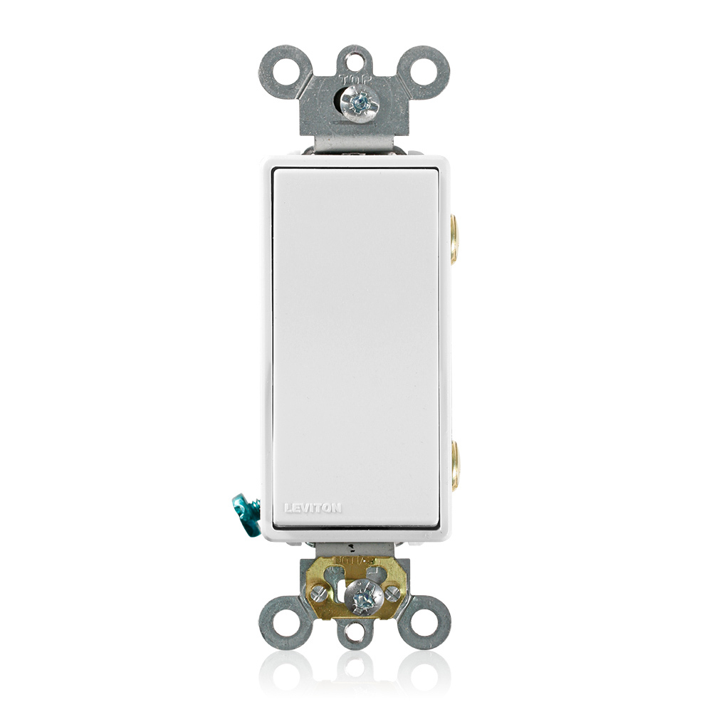 20-Amp 120/277-Volt Decora Plus Rocker Double-Pole AC Quiet Switch, White