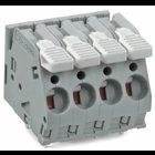 PCB terminal block; lever; 6 mm; Pin spacing 7.5 mm; 4-pole; CAGE CLAMP; commoning option; 6,00 mm; gray