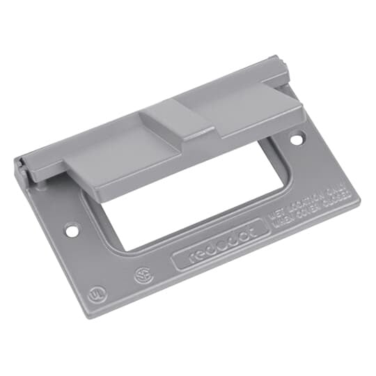 DCCG-WH Red Dot Weatherproof Receptacle Cover, 4-9/16 in L x 2-13/16 in W, Die-Cast Aluminum