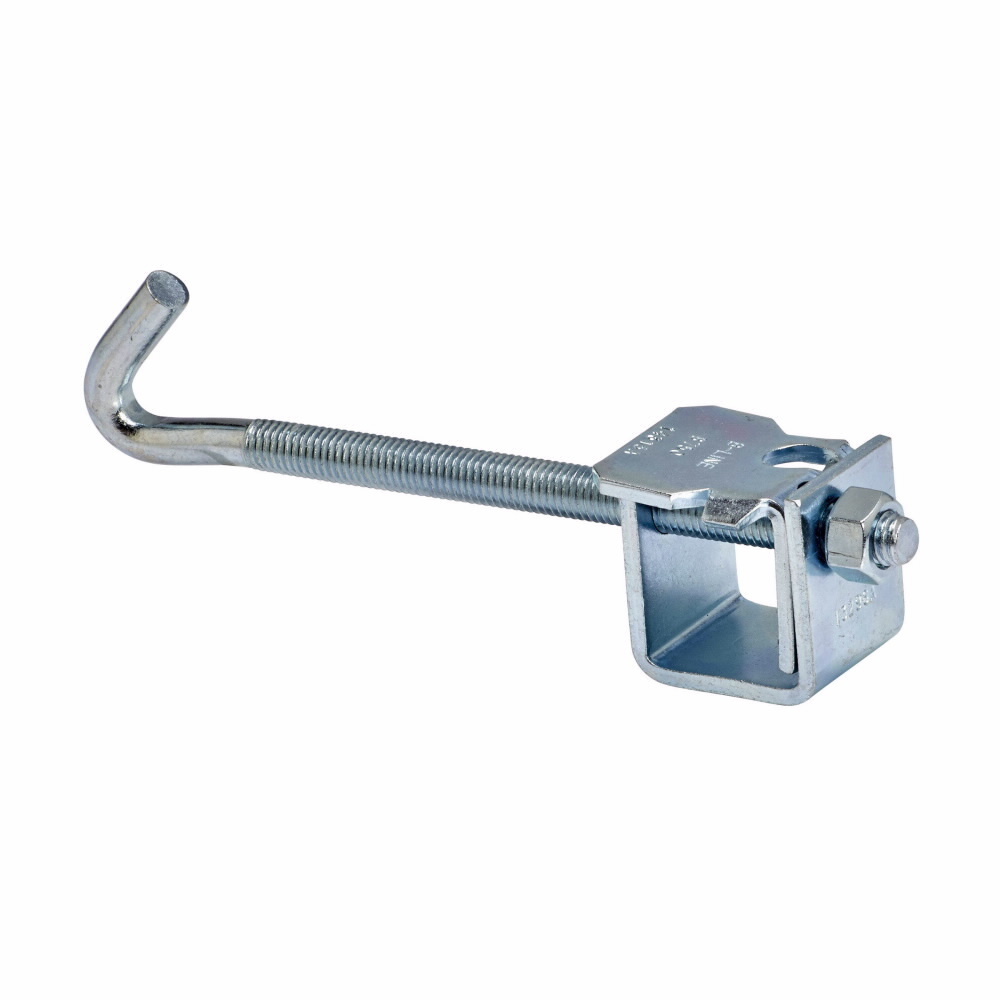 Eaton B-Line series beam clamps, 2" H x 1.8438" L x 1.6250" W, Steel, 500 Lbs load, 0.625" beam thickness