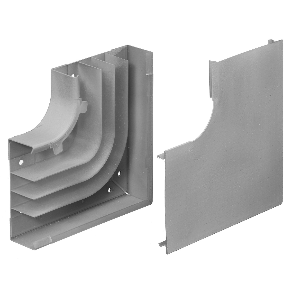 Metal Raceway Divided Large Radius 90 Flat Elbow, HBL4750 Series