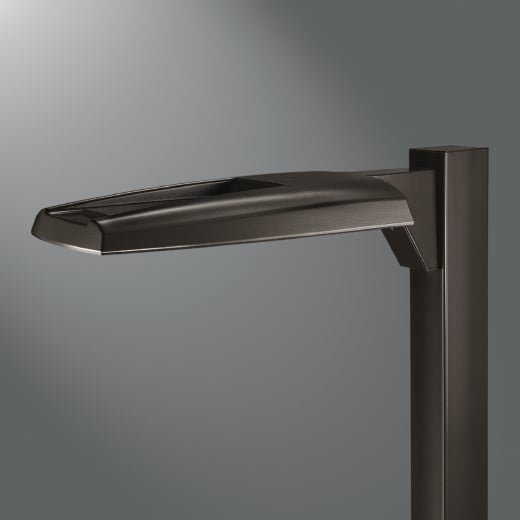 Prevail LED Area/Site Pole and Fixture Combo, 143W, 15,100 lumens, T3, 4000K, 120-277V, Standard Mounting Arm, Bronze, Single fixture, 80mph, 20ft