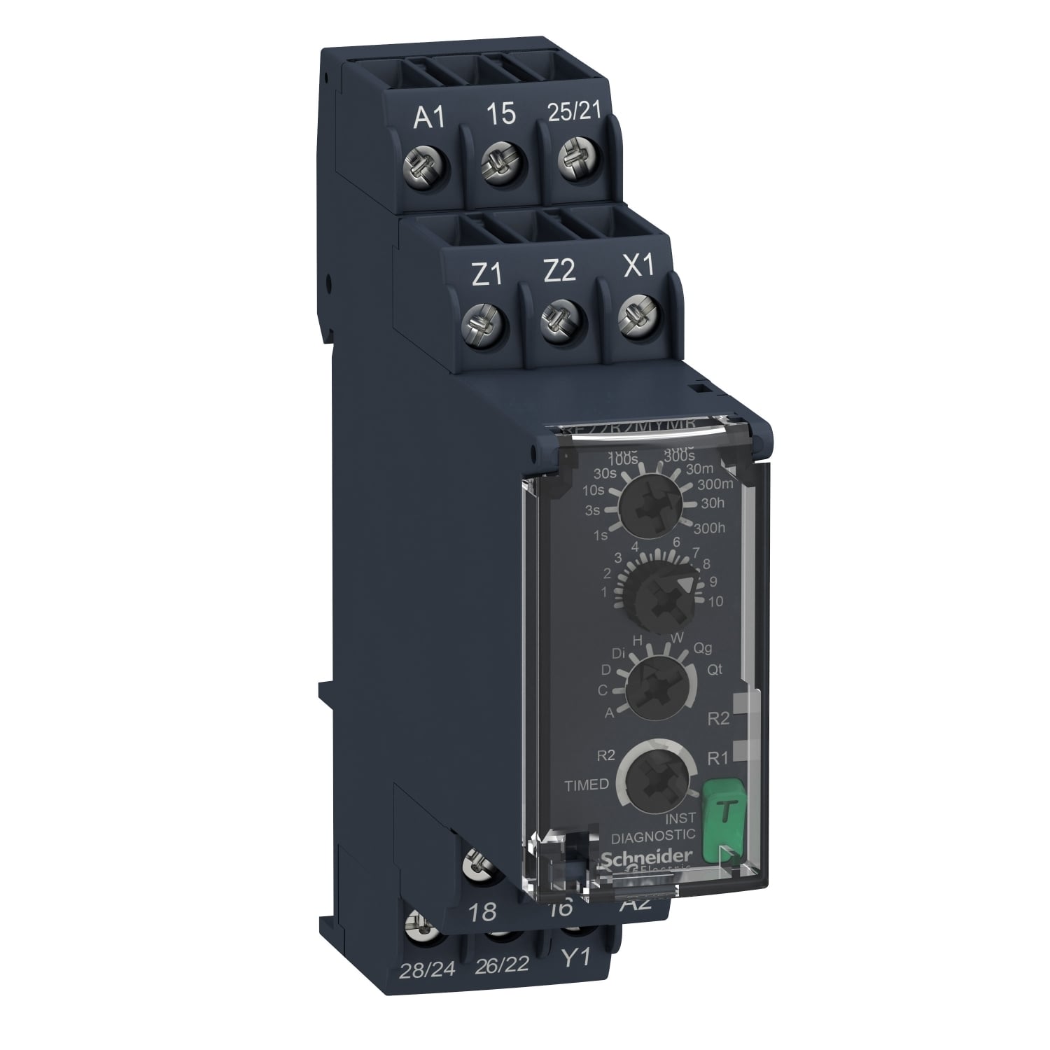 multifunction relay, Harmony Timer Relays, 8A, 2CO, 0.05s?300h, screw connectors, 24...240V AC DC