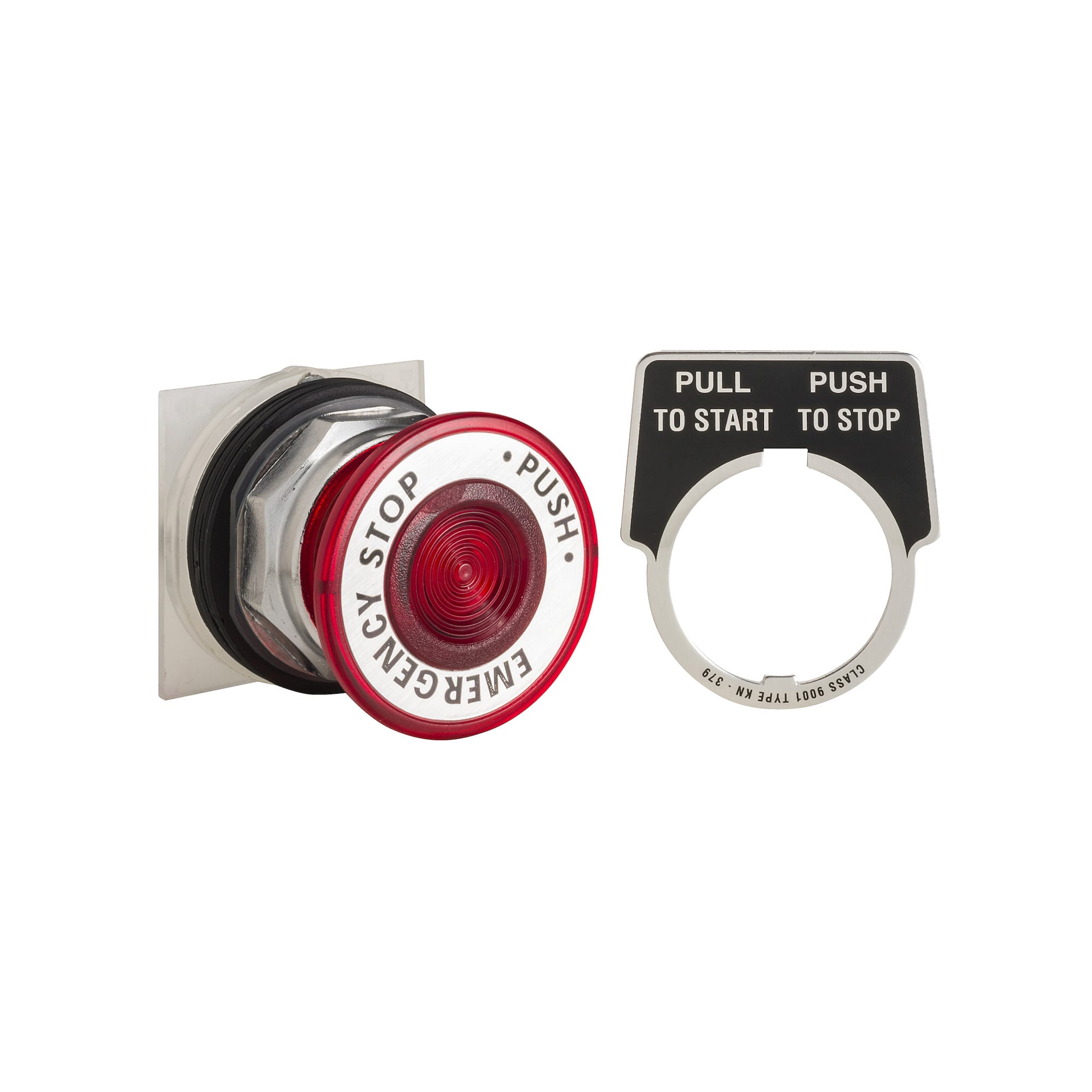 Push-button head, Harmony 9001K, metal, mushroom 41mm, red, 30mm, 2 positions, push-pull