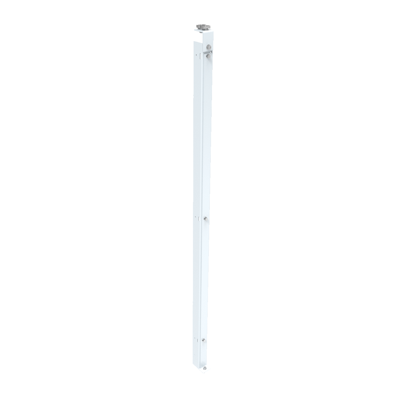 Center Panel Support for Free-Stand Two-Door Enclosure, fits A=72, White, Steel