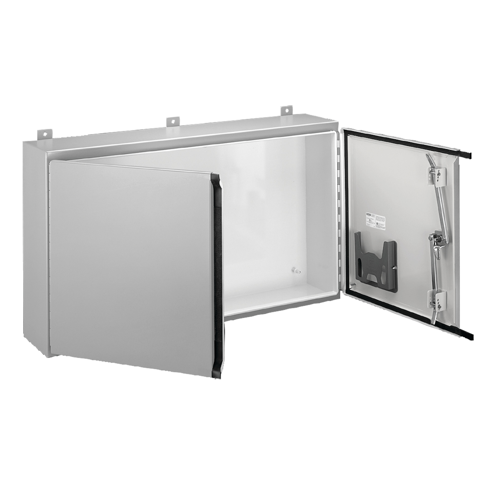 Continuous Hinge 2-Door with Handle Type 12, 24.00x42.00x8.00, Gray, Steel