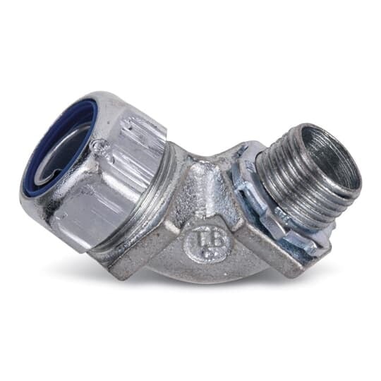 2-1/2 Inch 90 Degree Aluminum Liquidtight Connector, Non-insulated