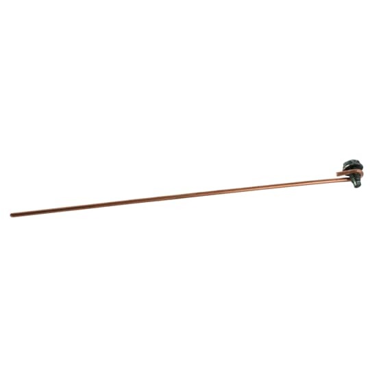 Grounding Screw and Uninsulated Pigtail, 10-32 x 3/8 Inch Slotted Hexagon Head Washer-Face Ground Screw with Green Dye Finish and a Six Inch Solid-Copper #12 AWG Bare Wire
