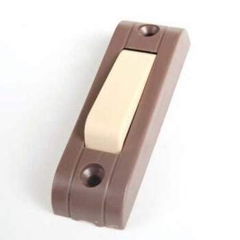 Low Voltage Non-Illuminated Door Bell Pushbutton, 48 VAC, 2-5/8 in H x 3/4 in W x 3/4 in D, Plastic