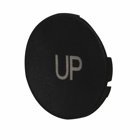 Eaton M22 pushbutton button plate, M22 Button Plate, 22.5 mm, Flush, Non-illuminated, Button: Black, Inscription: UP/ GB3, IP67, IP69K, NEMA 4X, 21