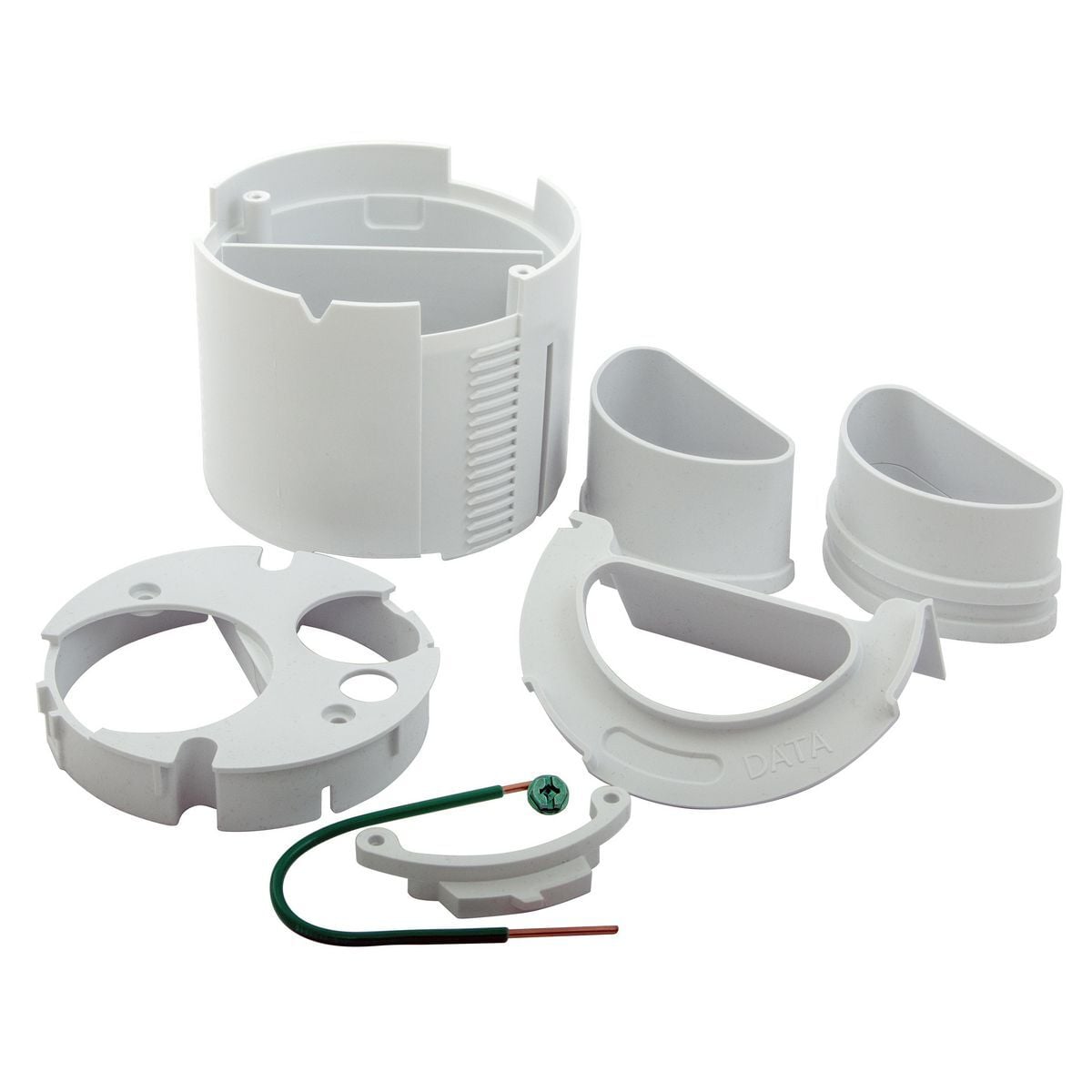 Concrete Floorboxes, Recessed, 4" CFBS1R4 Furniture Feed Series, Adjustable Mounting Cup with Low Voltage Dividing System