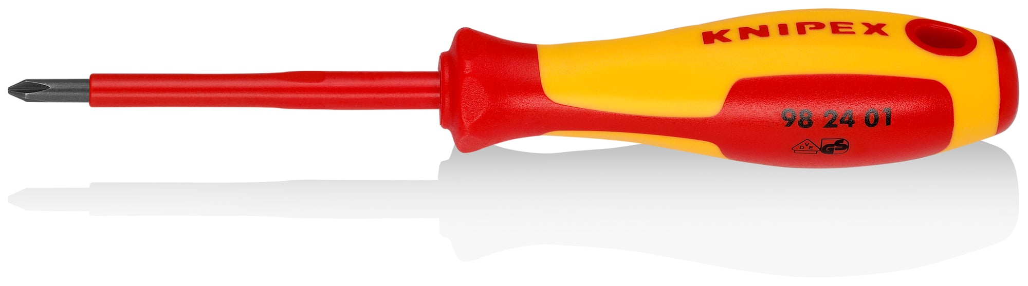 Phillips Screwdriver, 3 1/4 in.-1000V Insulated, P1, 7 1/2 in., Multi-Component, VDE