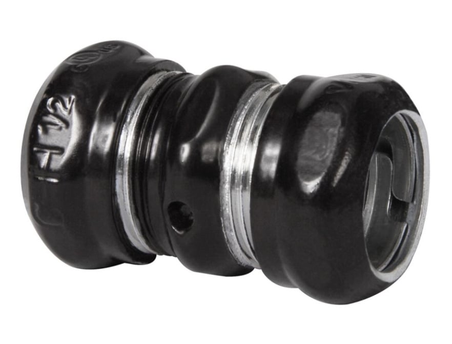668WHITE Compression Conduit Coupling, 3-1/2 in, For Use With EMT Conduit, Steel, Painted