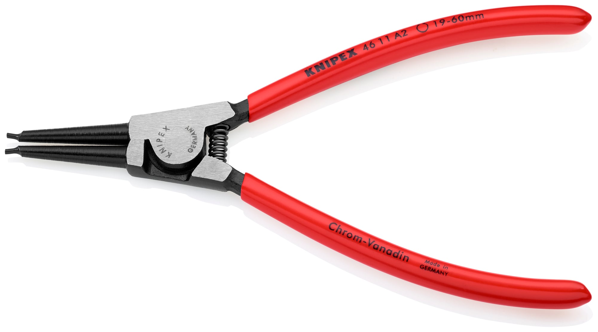 External Snap Ring Pliers-Forged Tips, 7 1/4 in., Plastic coating, 5/64 in. Tips, Bulk