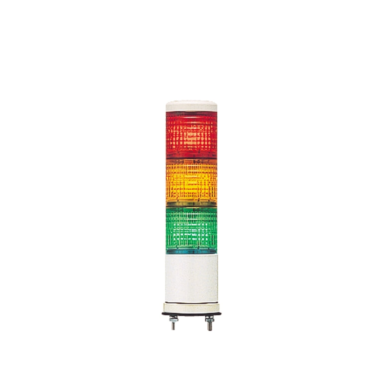 Monolithic pre wired tower light, Harmony XVC, plastic, red orange green, 60mm, base mounting, steady or flashing, buzzer, IP54, 24V AC DC